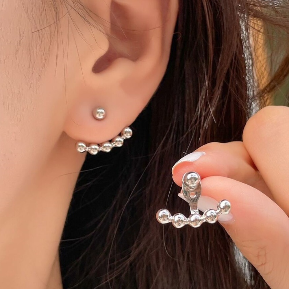 Any 4/$25! Silver Studs w/Matching Jackets Earrings - Picture 4 of 8
